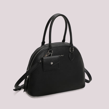 BORSA A SPALLA CON 2 ZIP E BORSINA IN MINIATURA