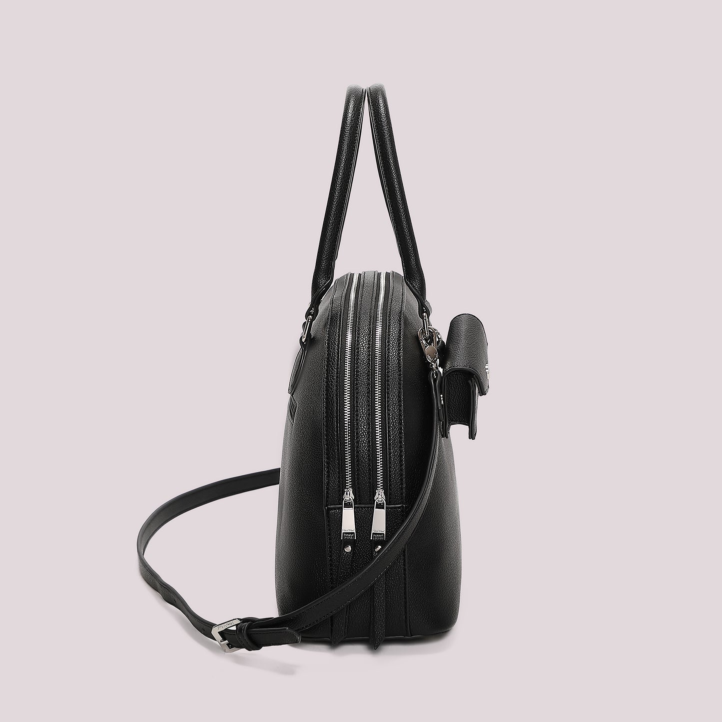 BORSA A SPALLA CON 2 ZIP E BORSINA IN MINIATURA