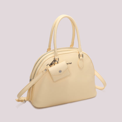 BORSA A SPALLA CON 2 ZIP E BORSINA IN MINIATURA