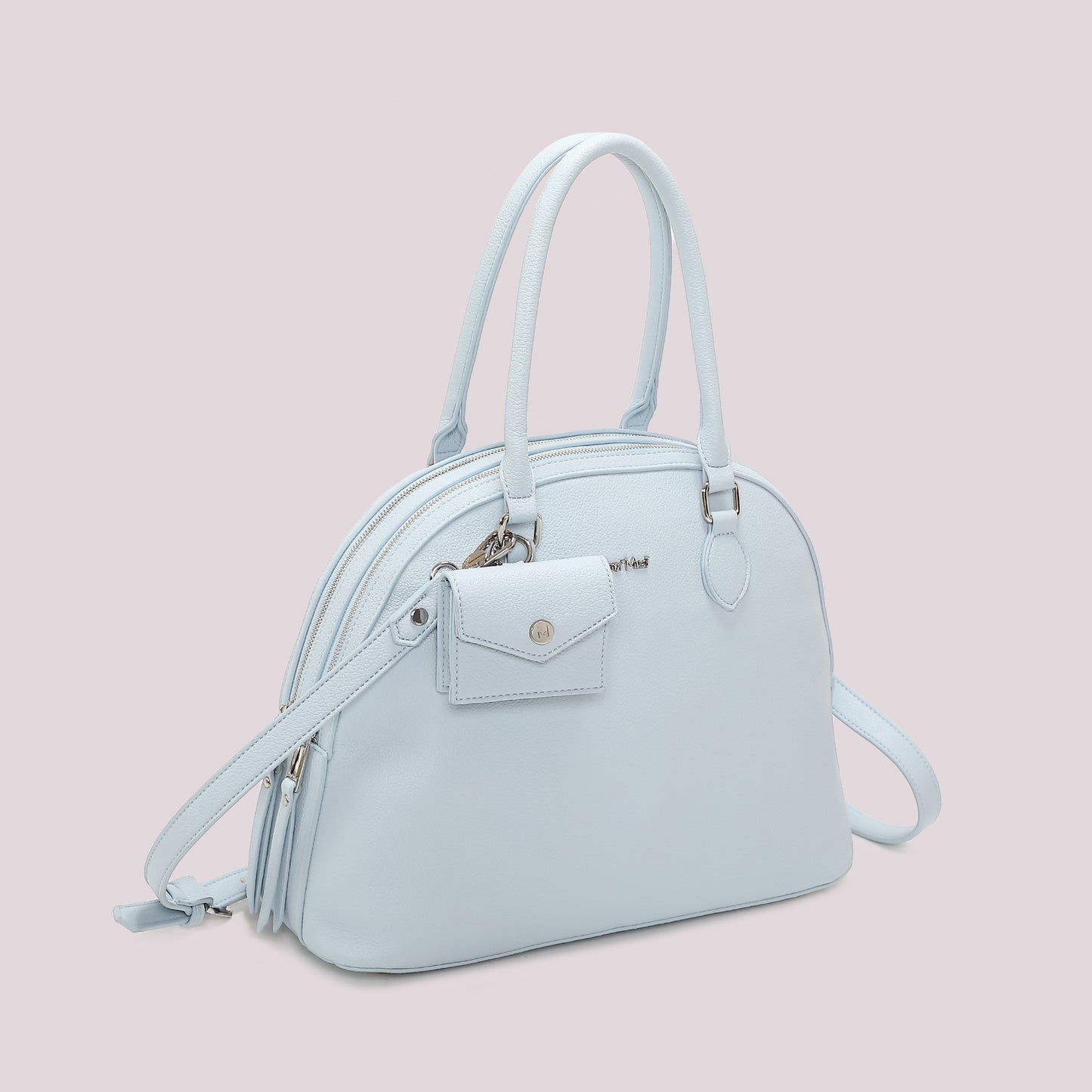 BORSA A SPALLA CON 2 ZIP E BORSINA IN MINIATURA