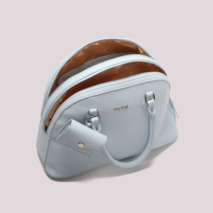 BORSA A SPALLA CON 2 ZIP E BORSINA IN MINIATURA