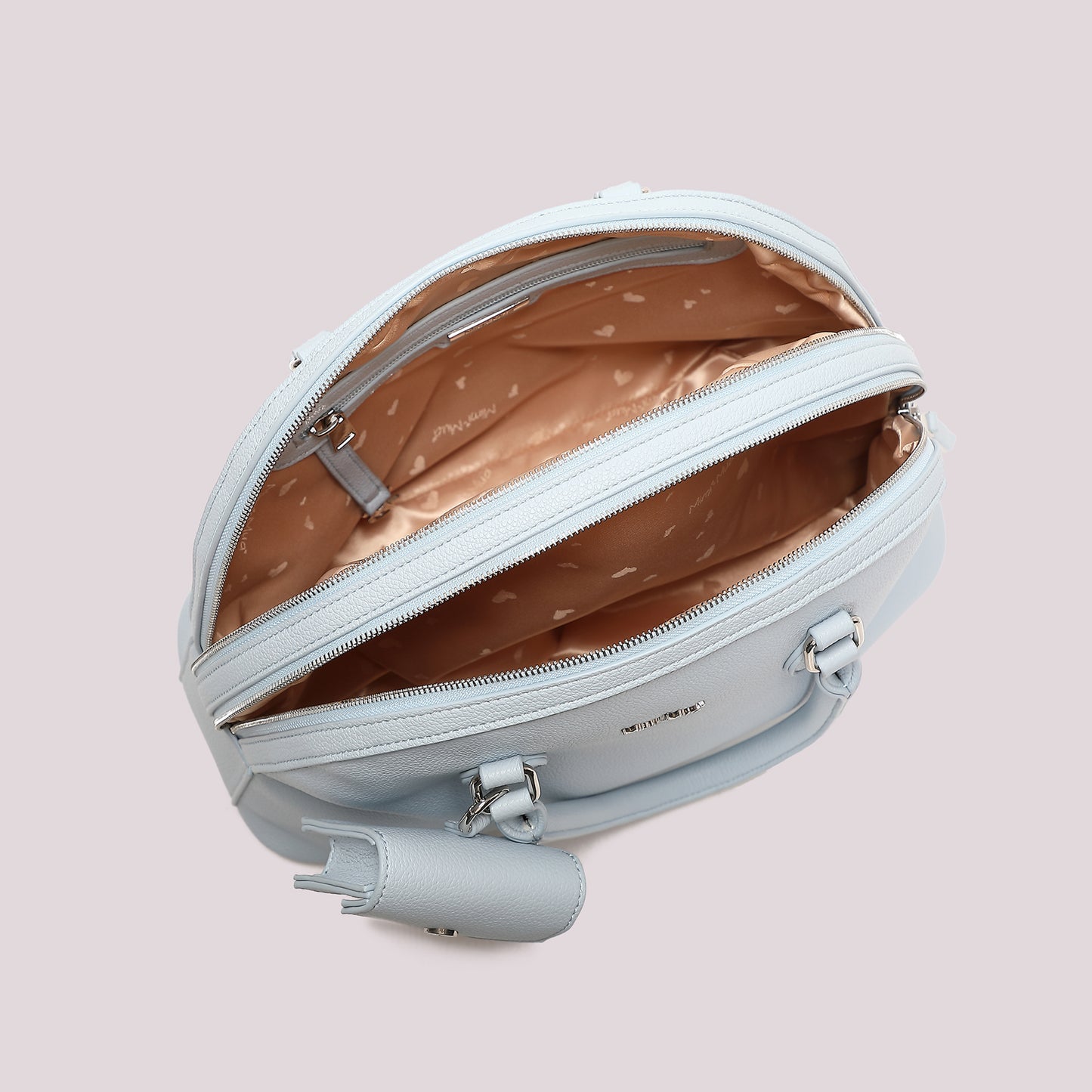 BORSA A SPALLA CON 2 ZIP E BORSINA IN MINIATURA