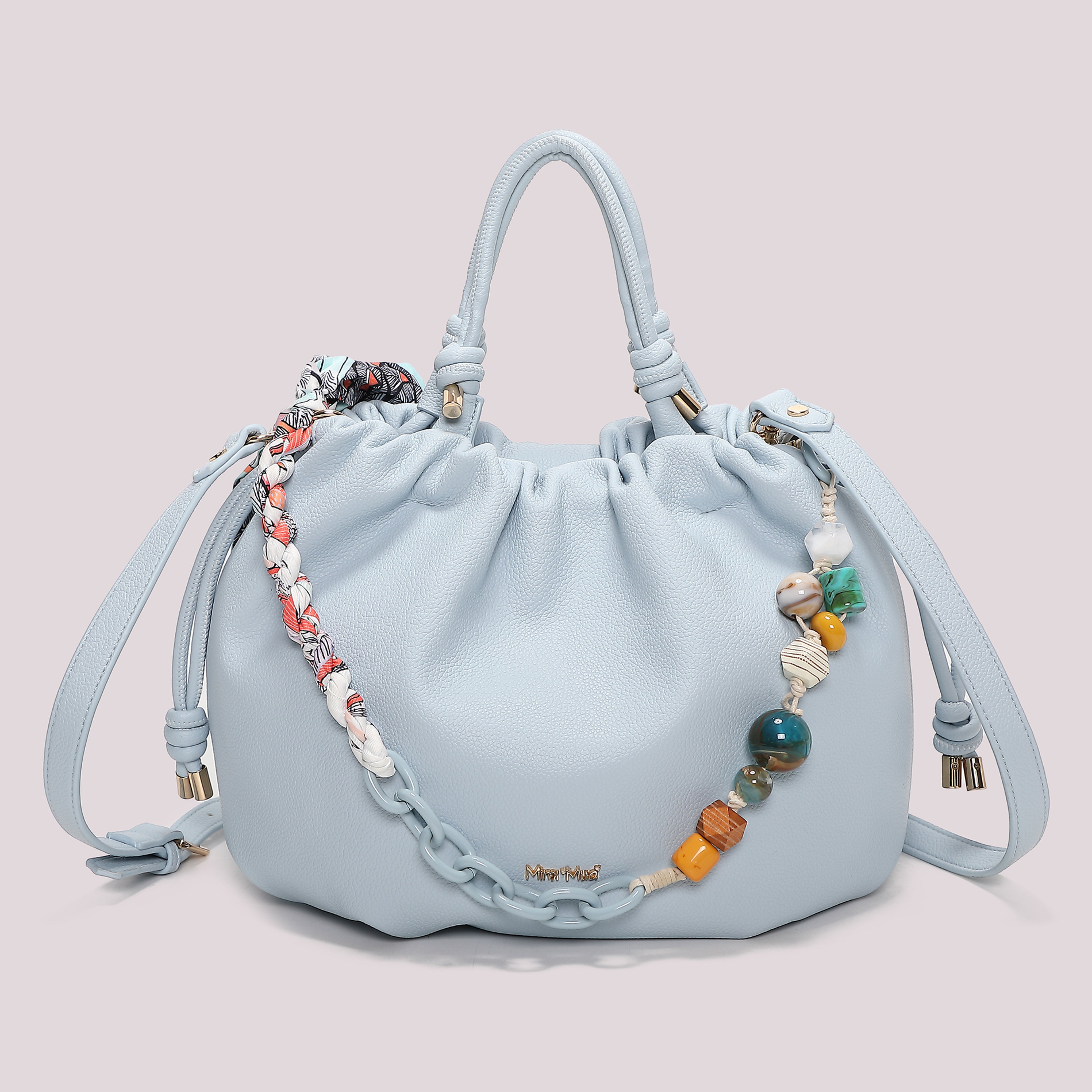 BORSA A MANO CON FOULARD