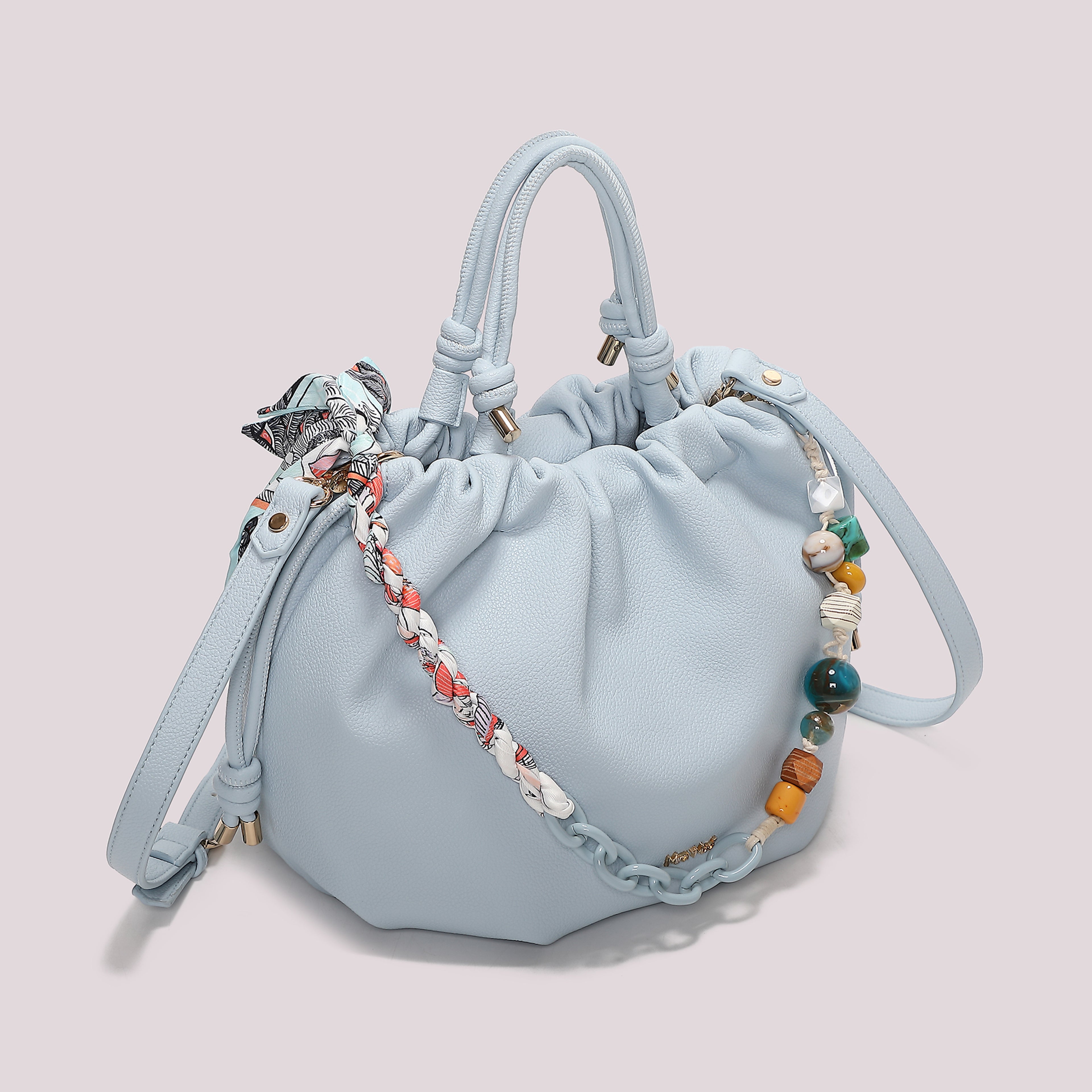 BORSA A MANO CON FOULARD