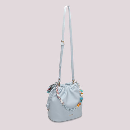 BORSA A SPALLA CON FOULARD