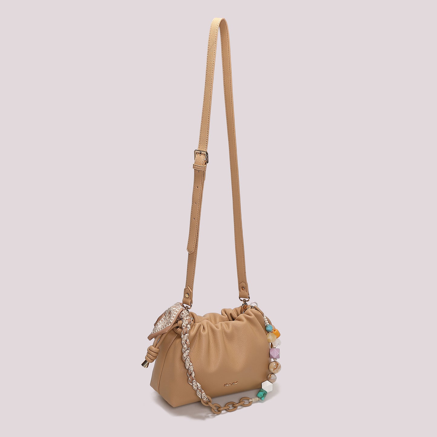 BORSA A TRACOLLA CON FOULARD