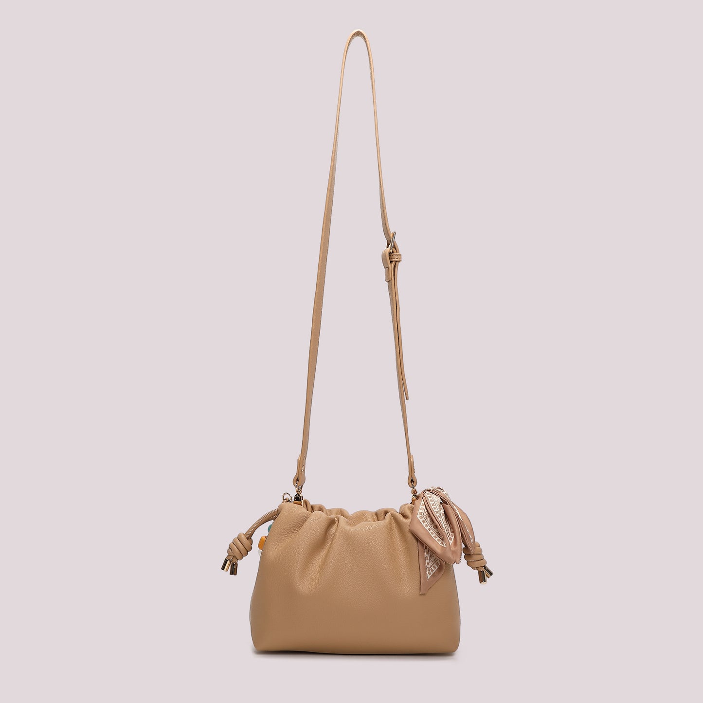 BORSA A TRACOLLA CON FOULARD