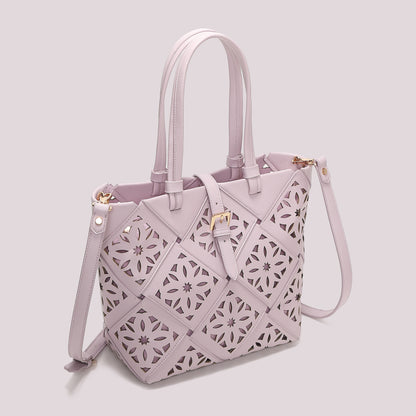 BORSA A MANO CON MOTIVO TRAFORATO