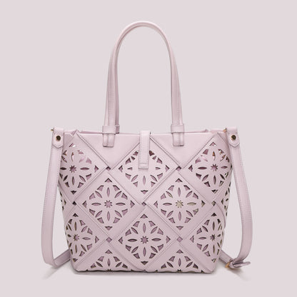 BORSA A MANO CON MOTIVO TRAFORATO