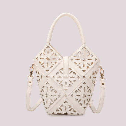 BORSA A TRACOLLA CON MOTIVO TRAFORATO