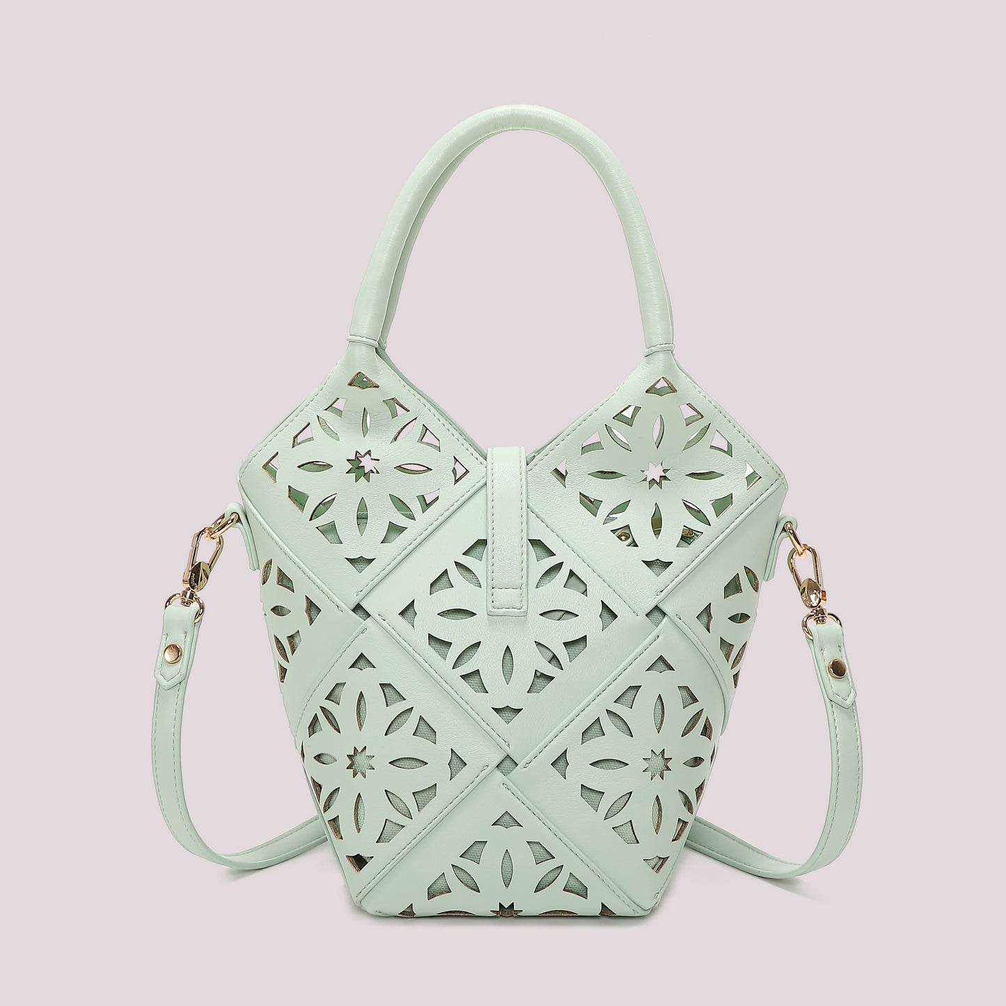 BORSA A TRACOLLA CON MOTIVO TRAFORATO