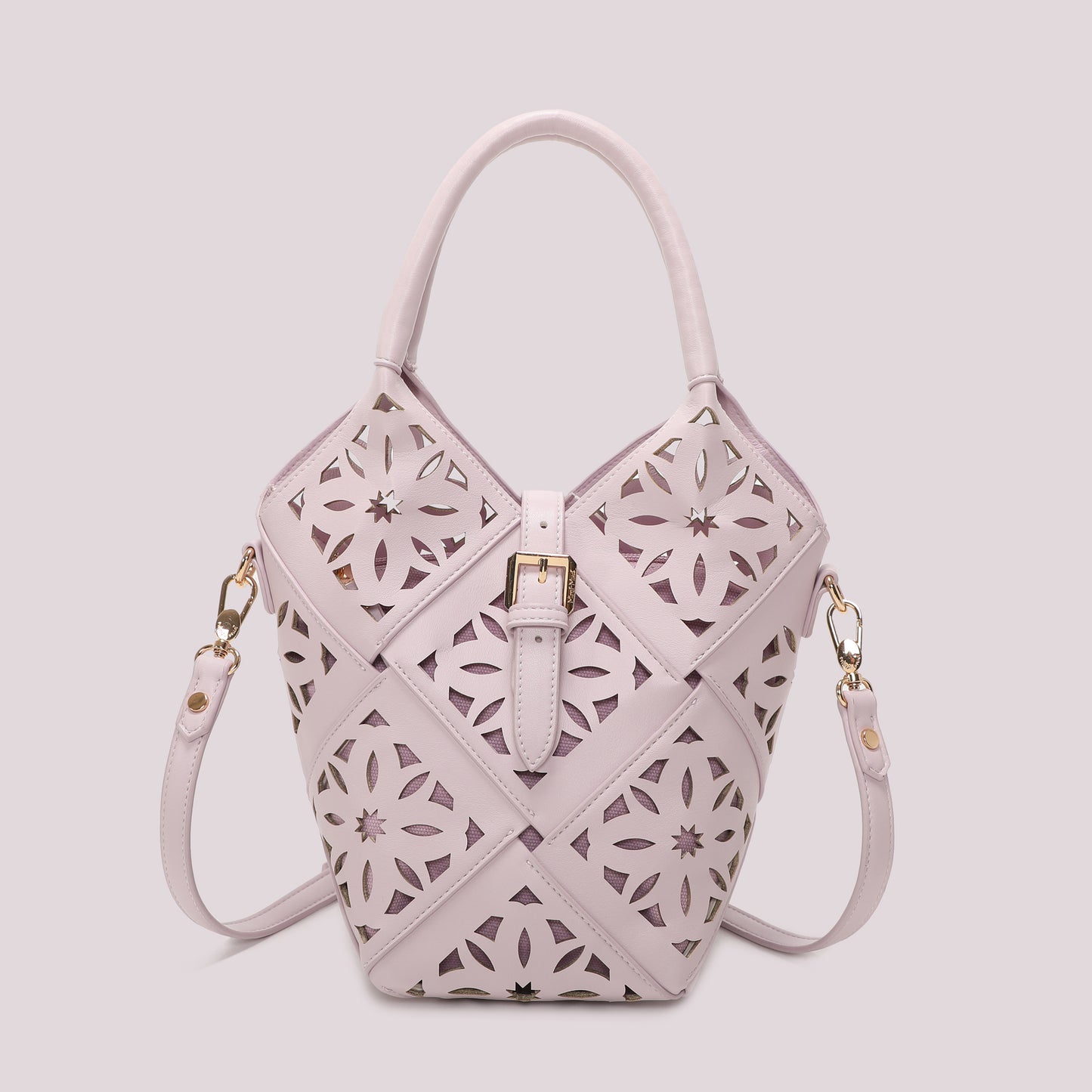 BORSA A TRACOLLA CON MOTIVO TRAFORATO