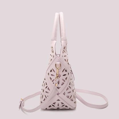 BORSA A TRACOLLA CON MOTIVO TRAFORATO