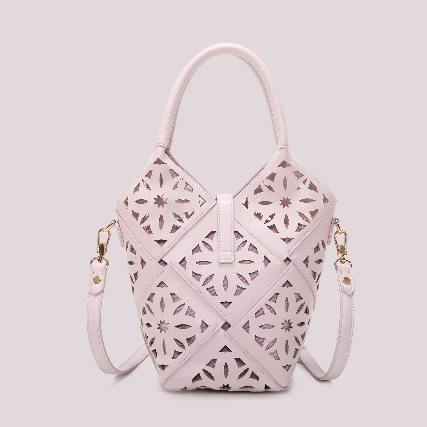 BORSA A TRACOLLA CON MOTIVO TRAFORATO