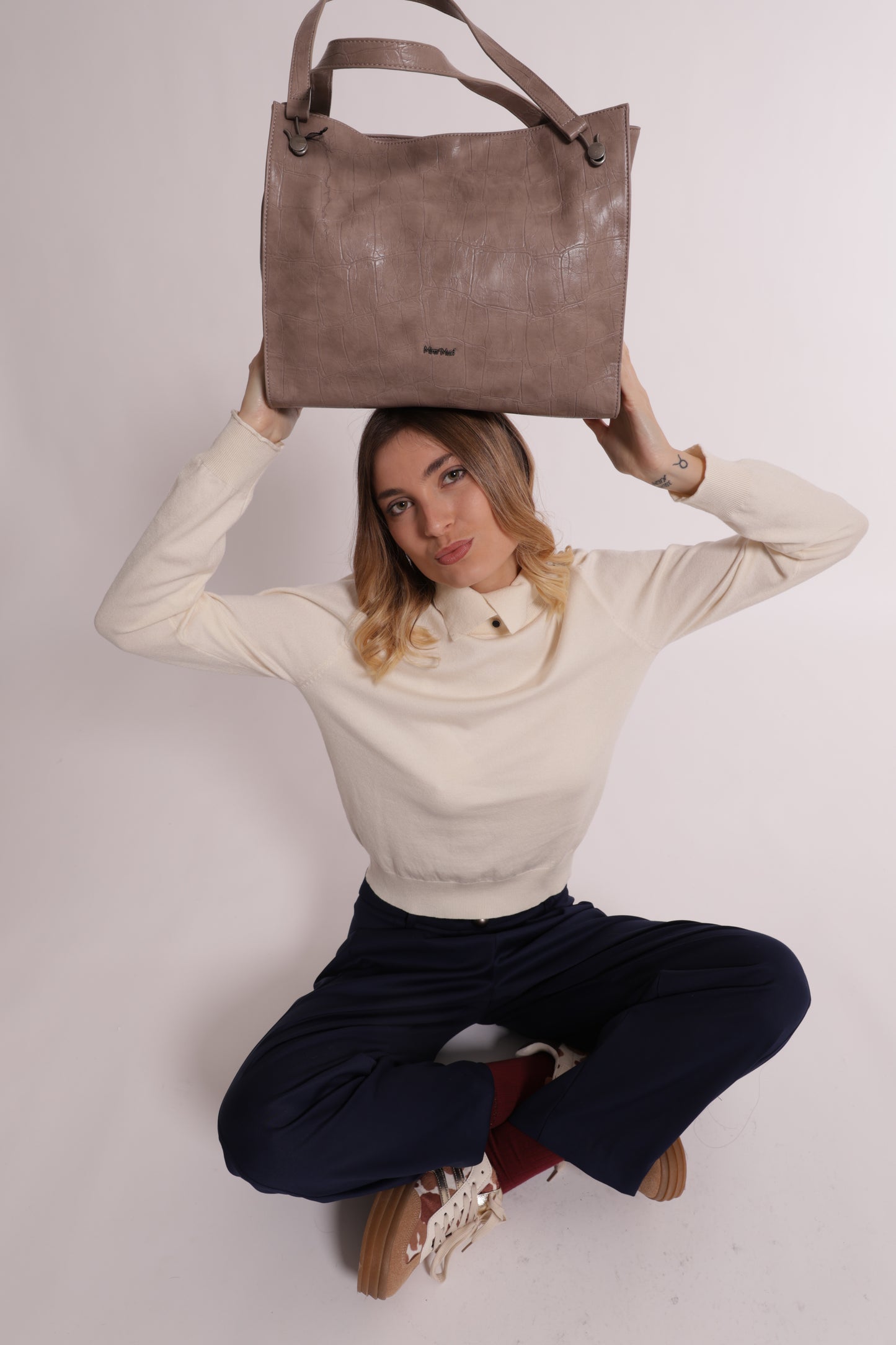 BORSA SHOPPING EFFETTO COCCO