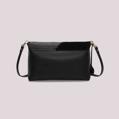 BORSA A BUSTA CON PATCH DIAGONALE EFFETTO CAMOSCIO