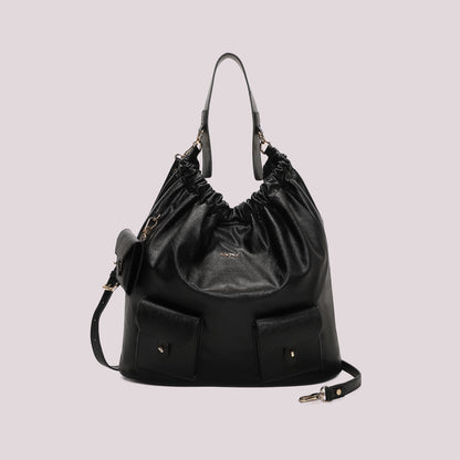 BORSA A SPALLA CON TASCHE