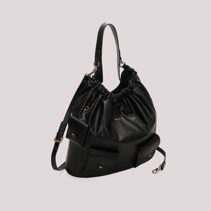 BORSA A SPALLA CON TASCHE