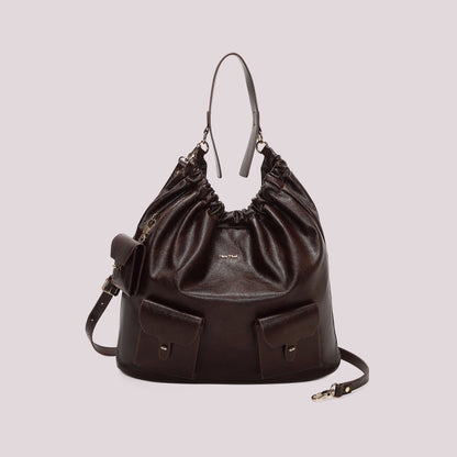 BORSA A SPALLA CON TASCHE