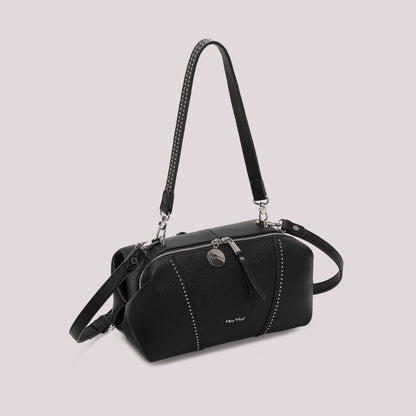 BORSA A SPALLA CON PICCOLE BORCHIE