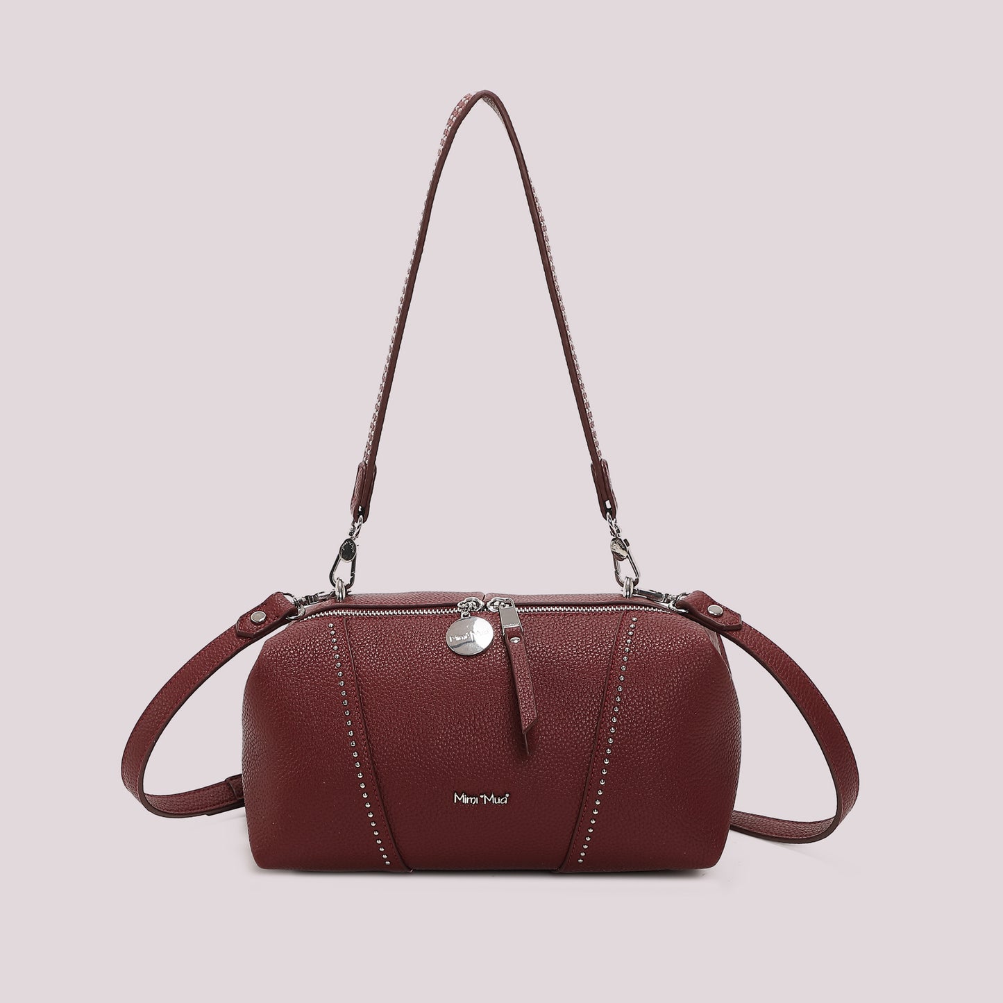 BORSA A SPALLA CON PICCOLE BORCHIE