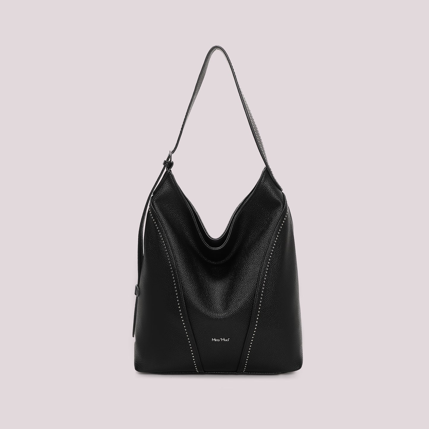 BORSA A SACCA CON PICCOLE BORCHIE