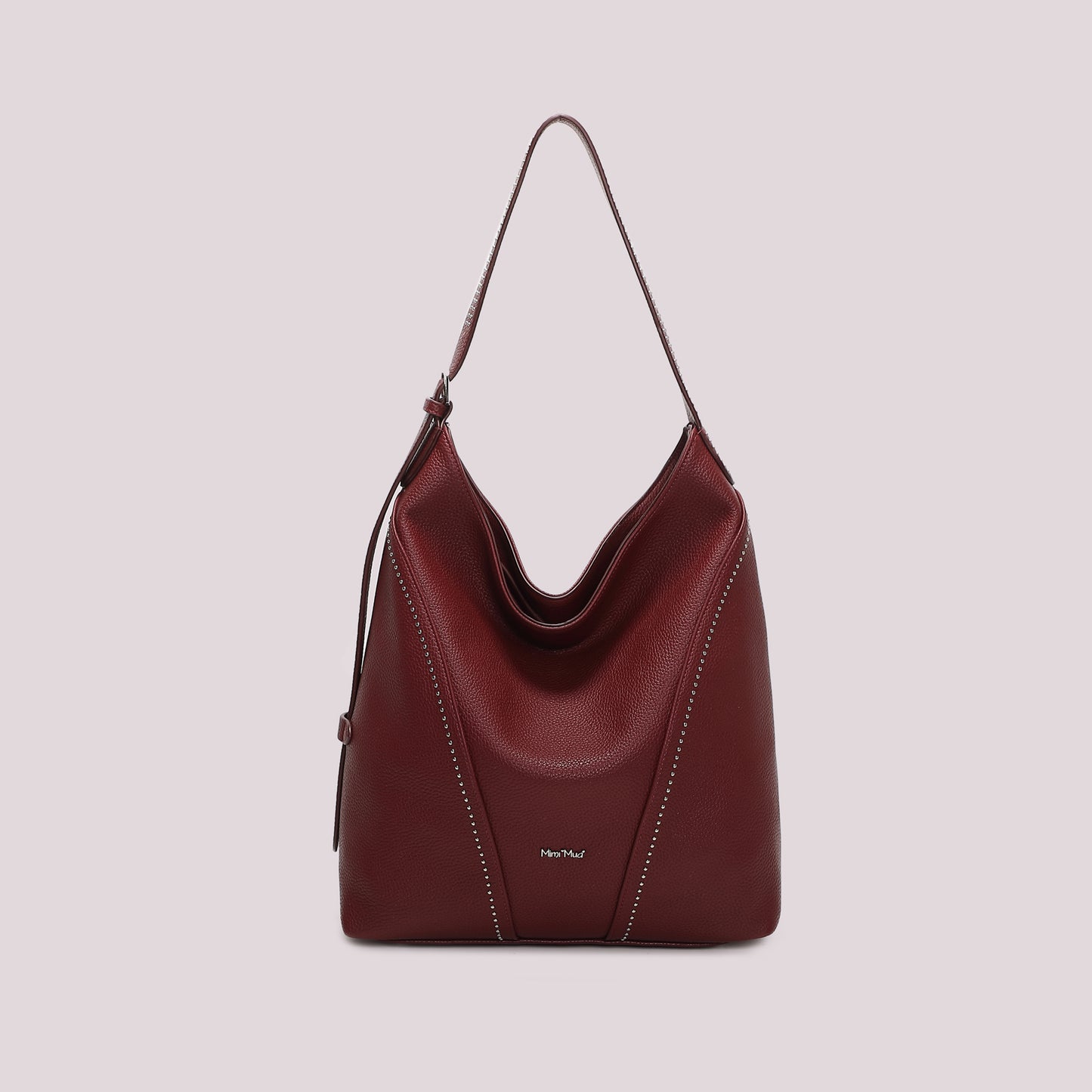 BORSA A SACCA CON PICCOLE BORCHIE