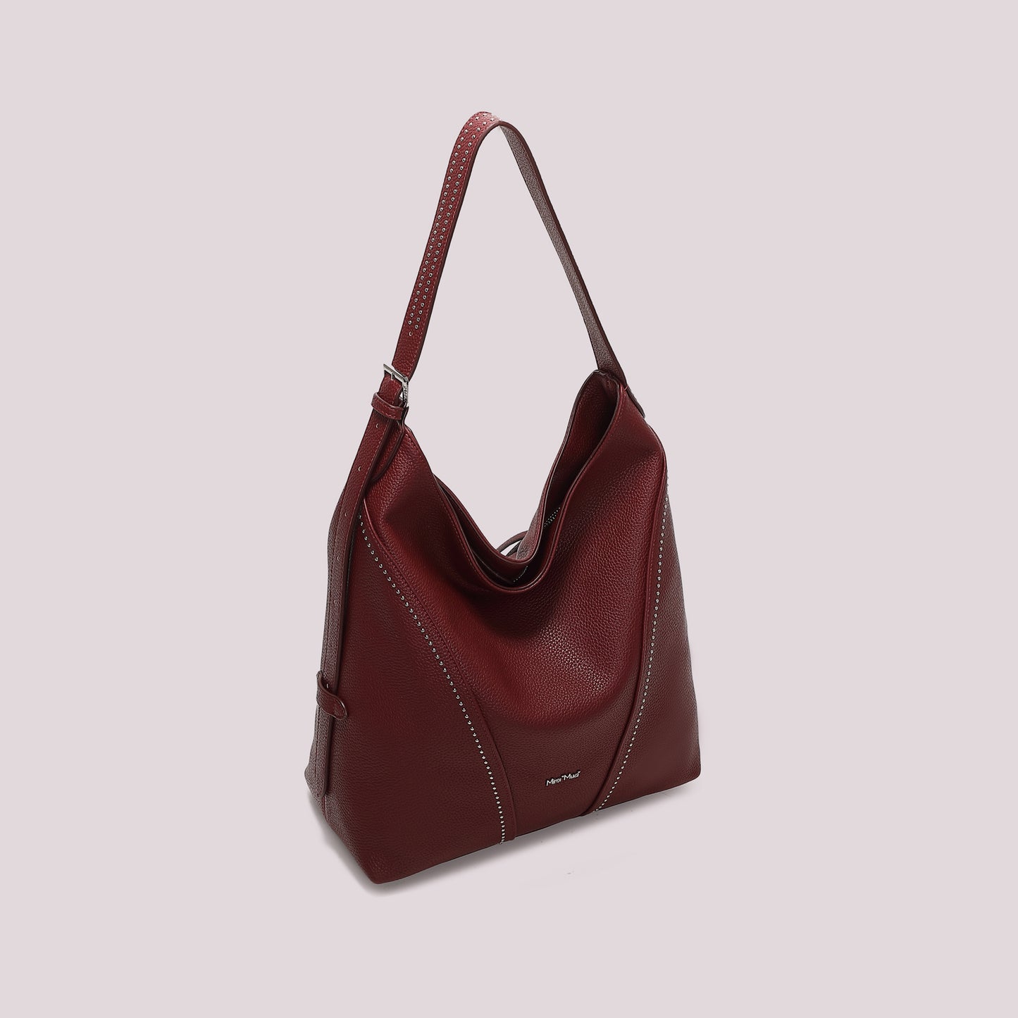 BORSA A SACCA CON PICCOLE BORCHIE