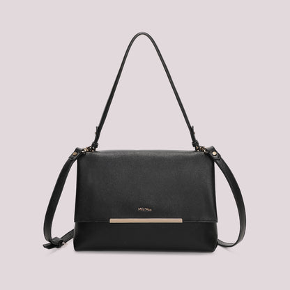 BORSA A SPALLA CON DETTAGLIO DORATO