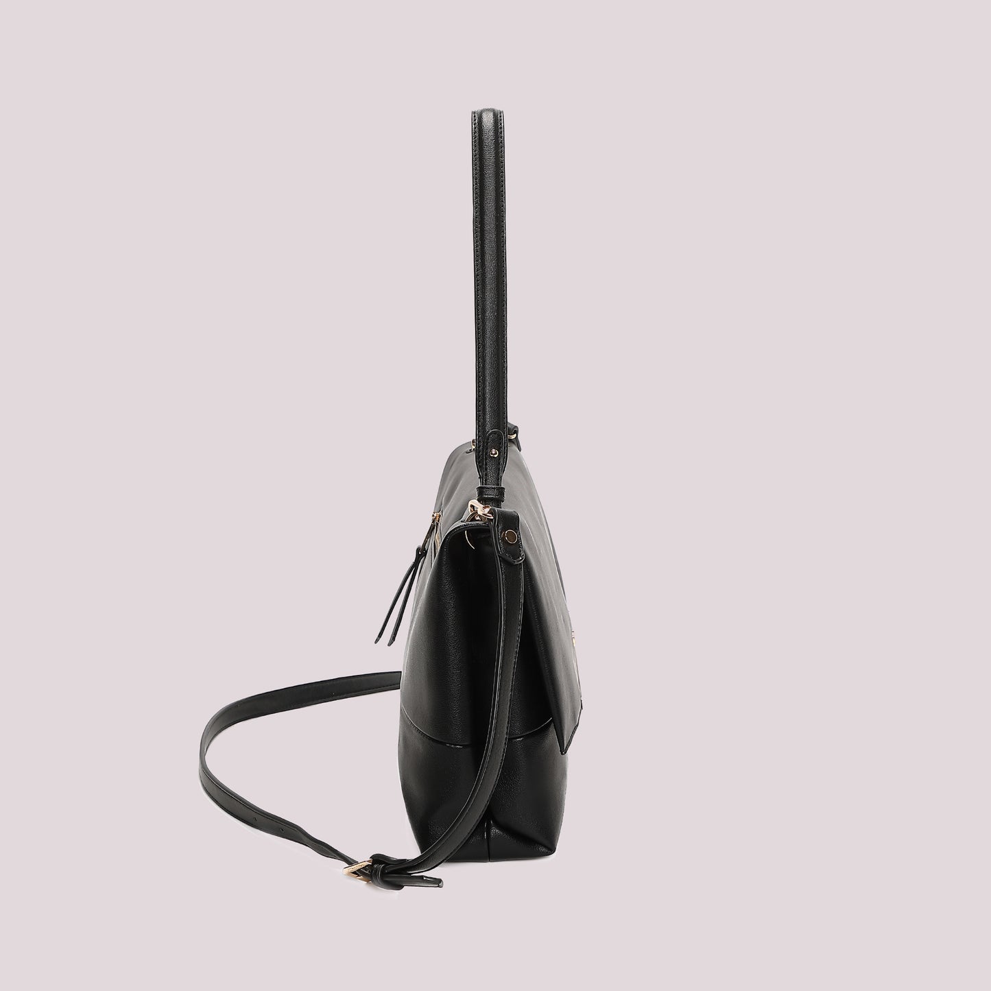 BORSA A SPALLA CON DETTAGLIO DORATO