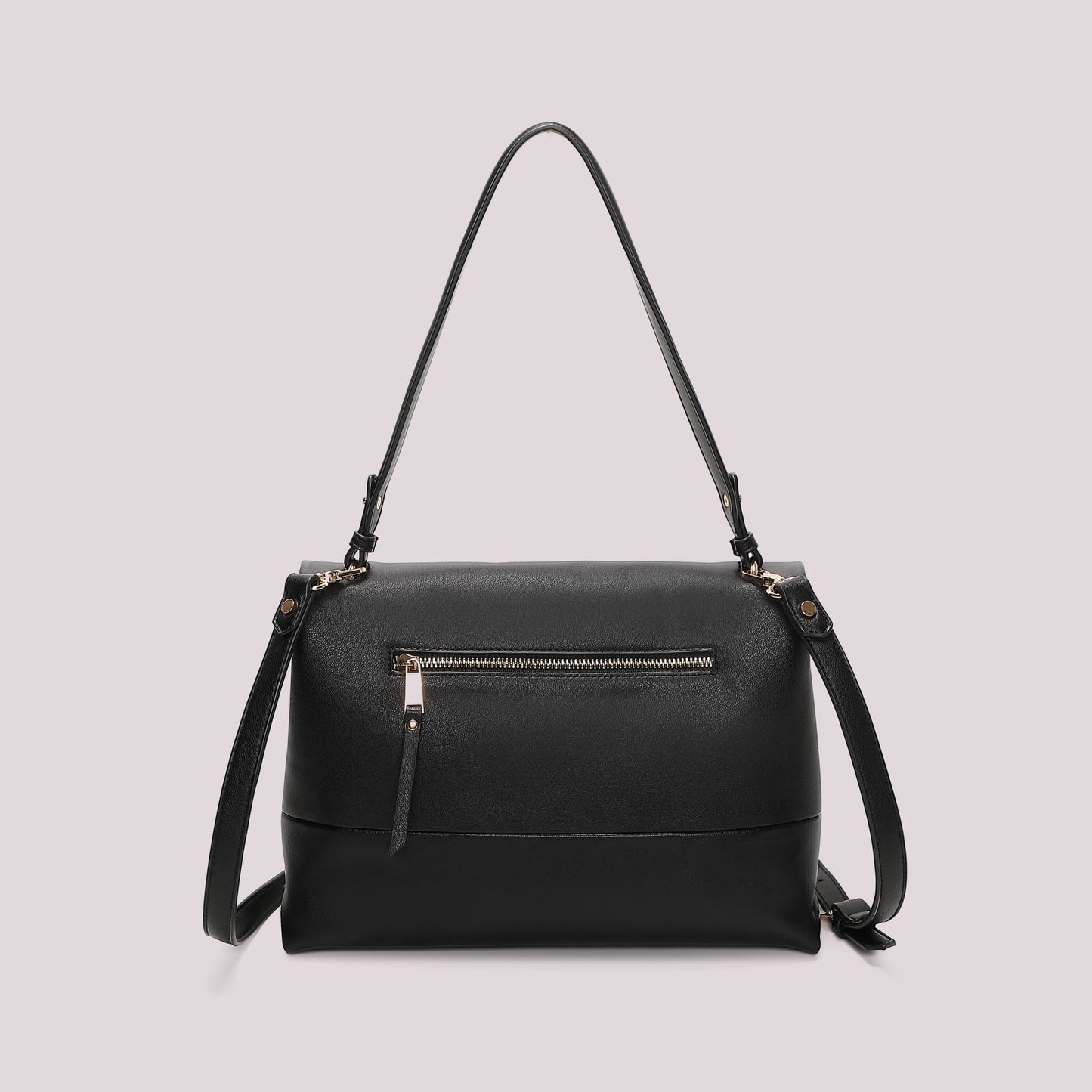 BORSA A SPALLA CON DETTAGLIO DORATO