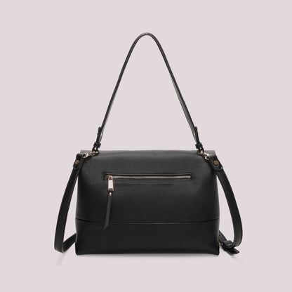 BORSA A SPALLA CON DETTAGLIO DORATO