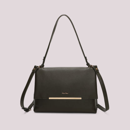 BORSA A SPALLA CON DETTAGLIO DORATO