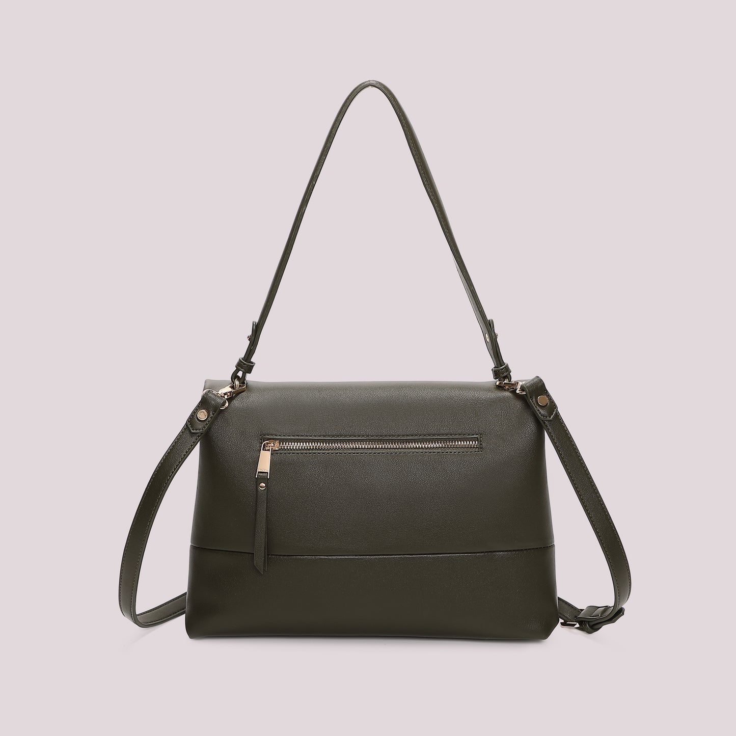 BORSA A SPALLA CON DETTAGLIO DORATO