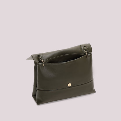 BORSA A SPALLA CON DETTAGLIO DORATO