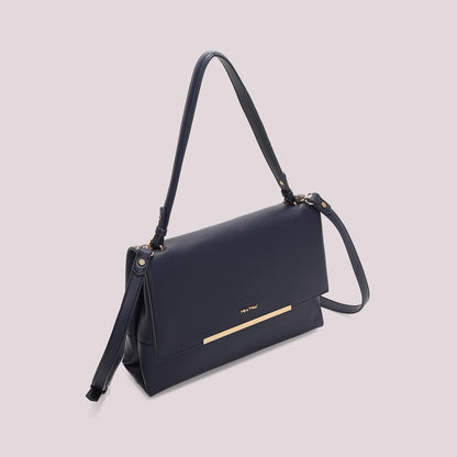 BORSA A SPALLA CON DETTAGLIO DORATO