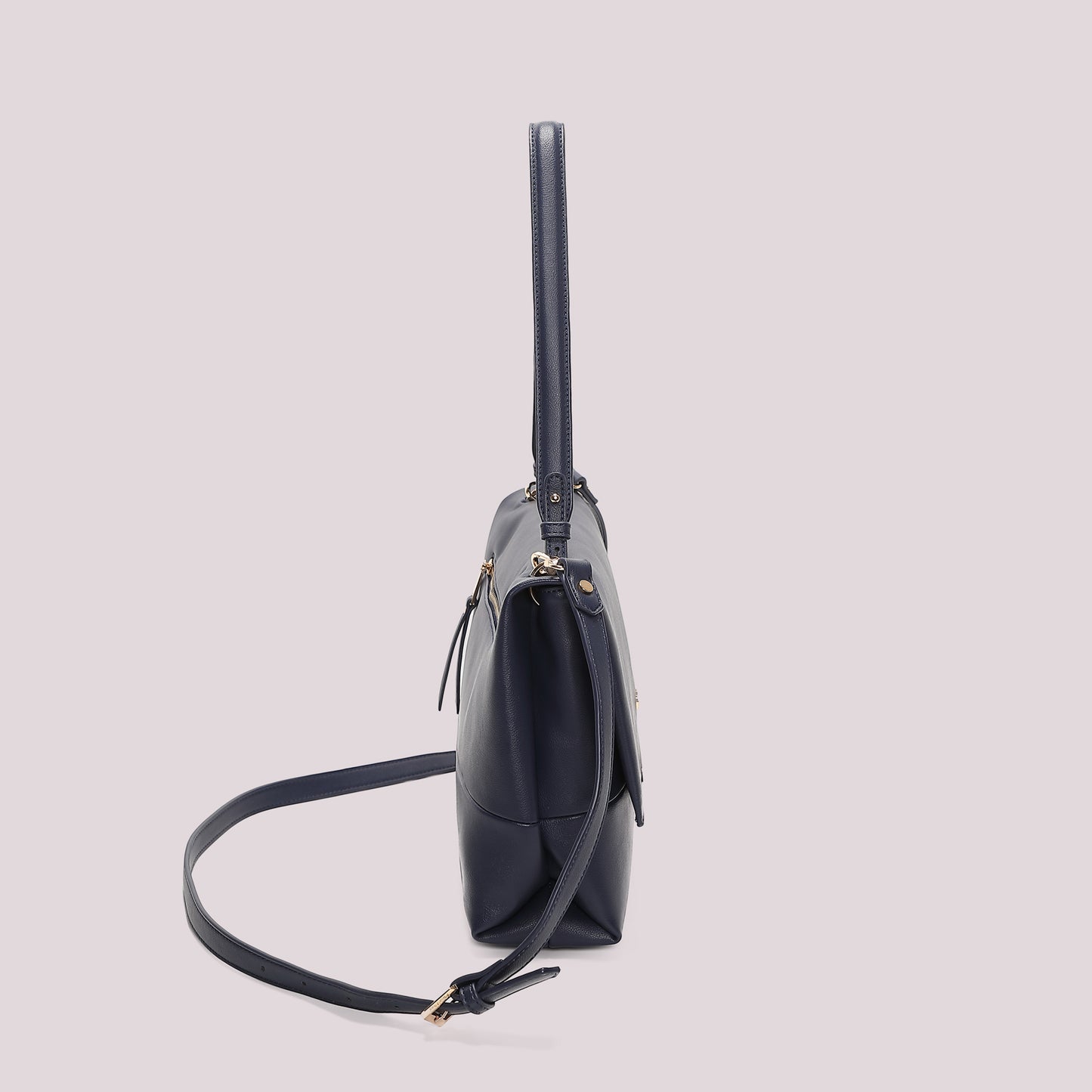 BORSA A SPALLA CON DETTAGLIO DORATO