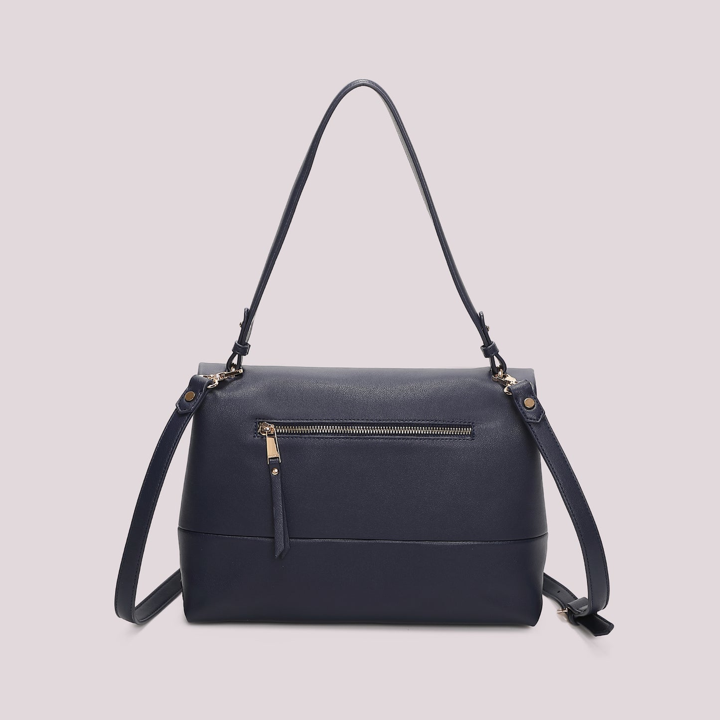 BORSA A SPALLA CON DETTAGLIO DORATO