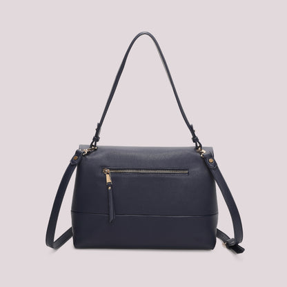 BORSA A SPALLA CON DETTAGLIO DORATO