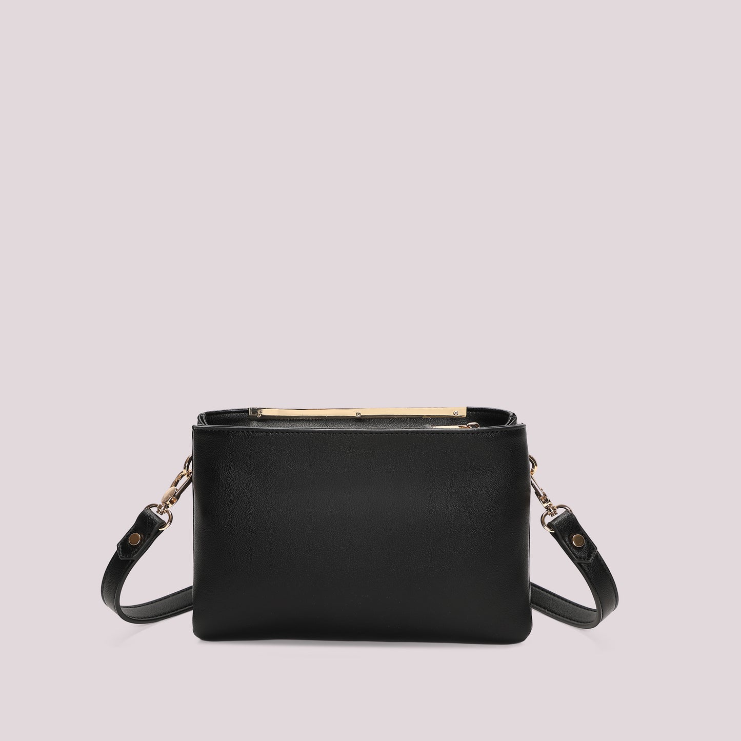 BORSA A TRACOLLA CON DETTAGLIO DORATO