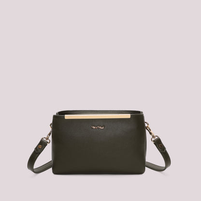 BORSA A TRACOLLA CON DETTAGLIO DORATO