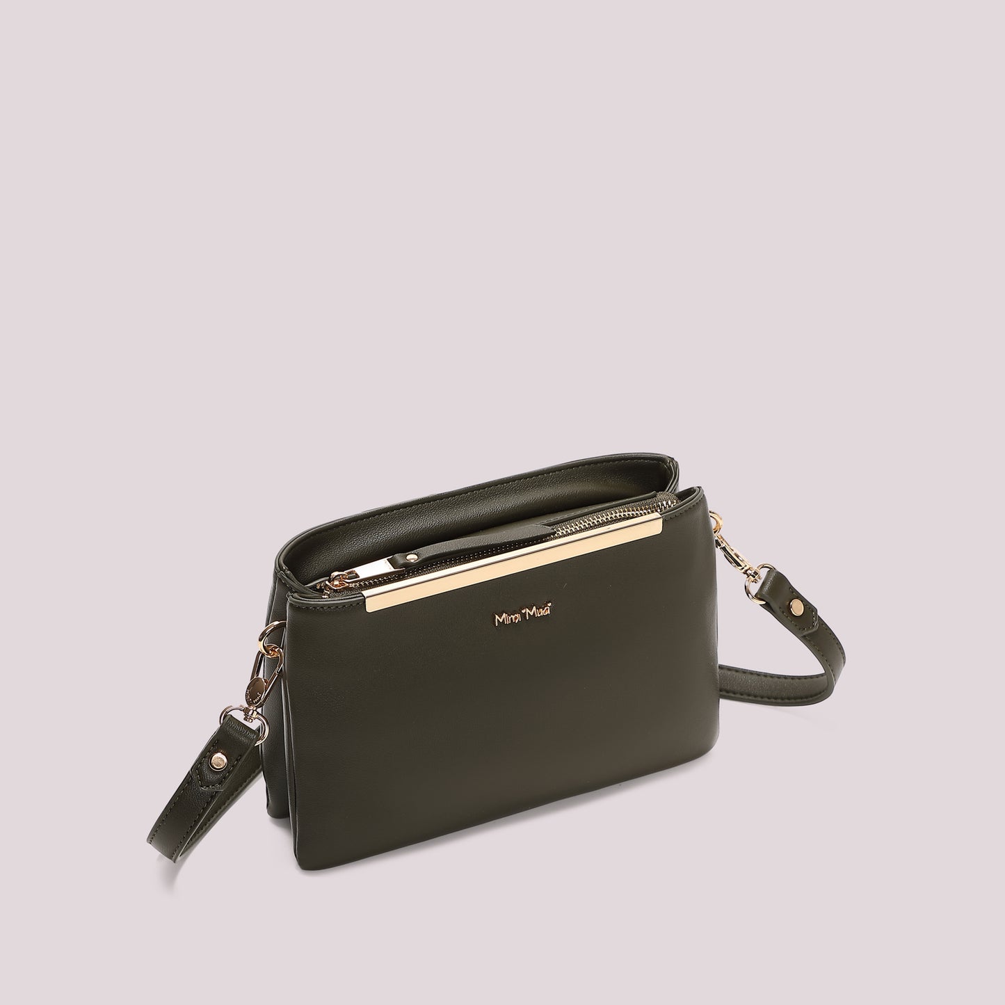 BORSA A TRACOLLA CON DETTAGLIO DORATO