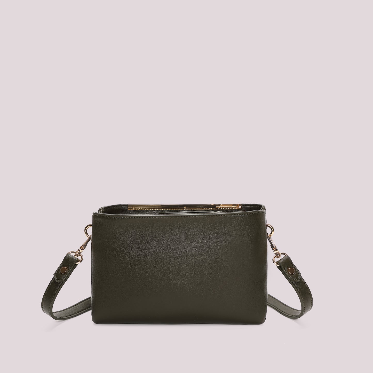 BORSA A TRACOLLA CON DETTAGLIO DORATO