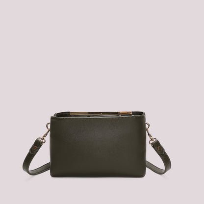BORSA A TRACOLLA CON DETTAGLIO DORATO