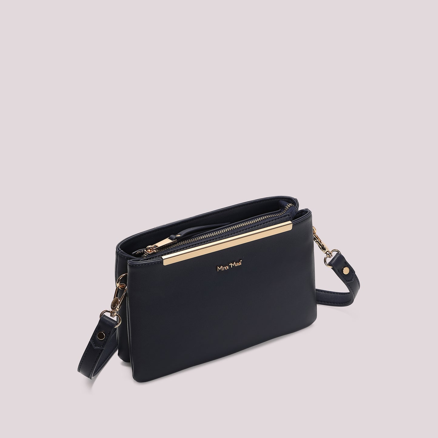 BORSA A TRACOLLA CON DETTAGLIO DORATO