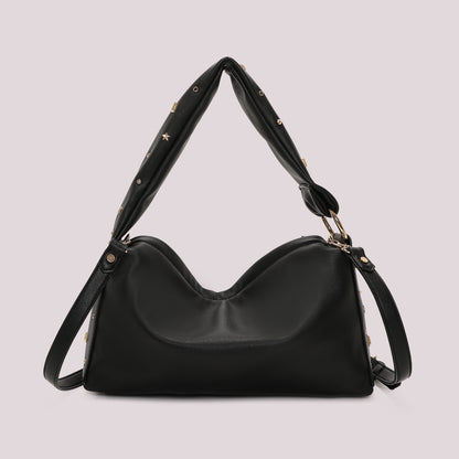 BORSA A BRACCIO CON APPLICAZIONI COLORATE
