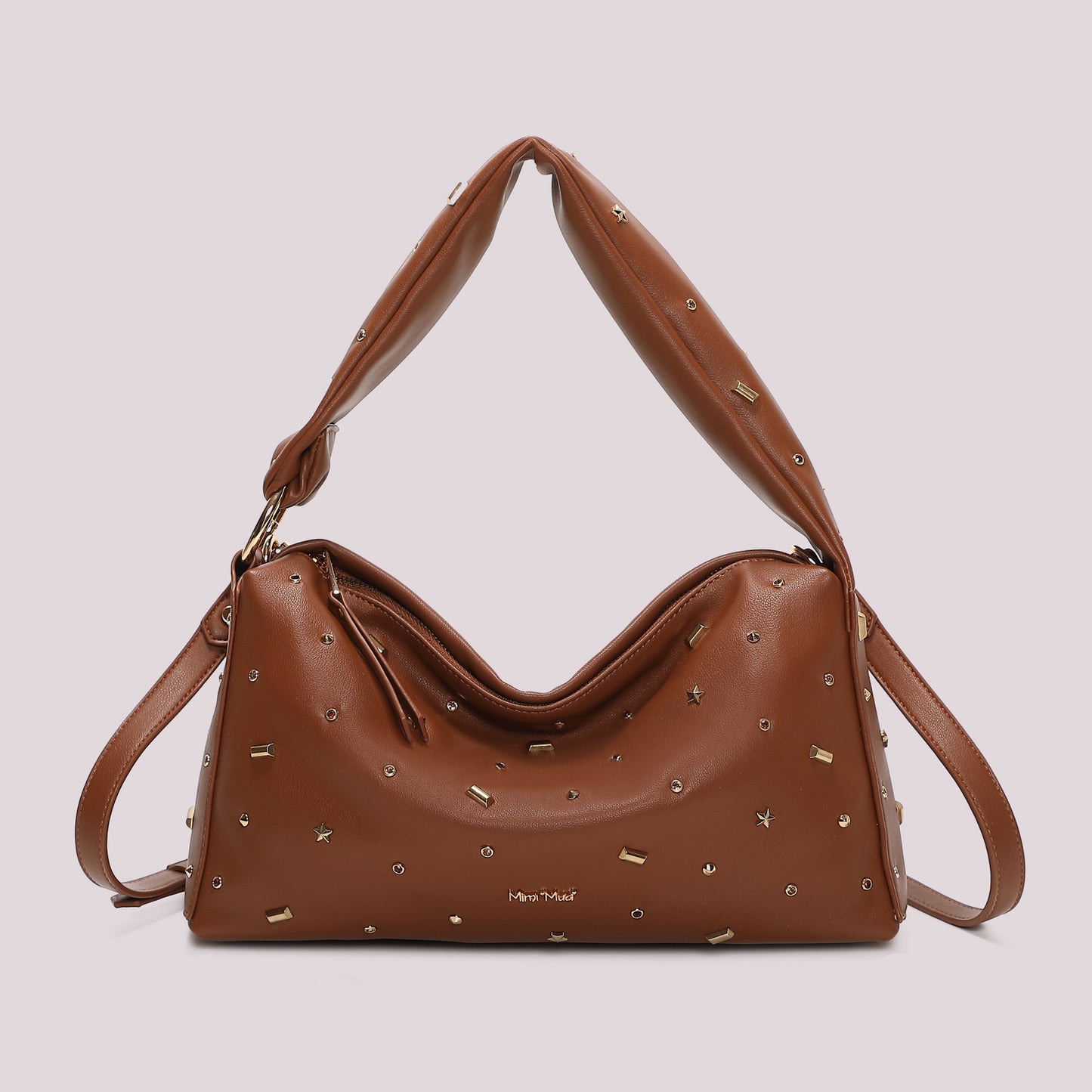 BORSA A BRACCIO CON APPLICAZIONI COLORATE