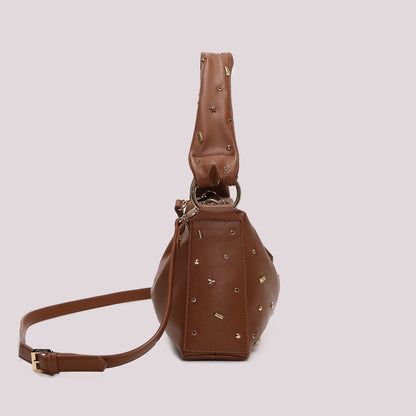 BORSA A BRACCIO CON APPLICAZIONI COLORATE