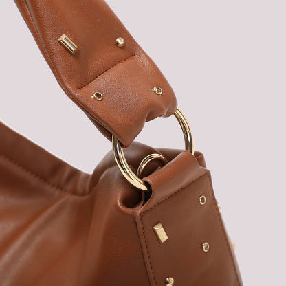 BORSA A BRACCIO CON APPLICAZIONI COLORATE
