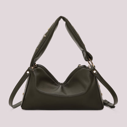 BORSA A BRACCIO CON APPLICAZIONI COLORATE